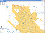 Bryan  Wall Map Basic Style