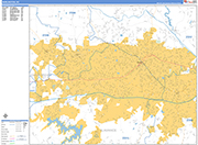 Burlington  Wall Map Basic Style