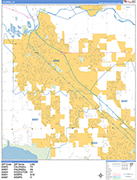 Caldwell  Wall Map Basic Style