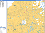 Carmel  Wall Map Basic Style