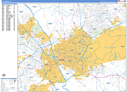 Columbia  Wall Map Basic Style