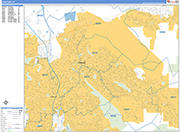 Concord  Wall Map Basic Style