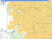 Cupertino  Wall Map Basic Style