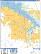 Decatur  Wall Map Basic Style