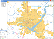 Decatur  Wall Map Basic Style