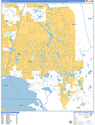 Deltona  Wall Map Basic Style