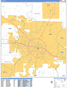 Dothan  Wall Map Basic Style
