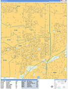 Eastvale  Wall Map Basic Style