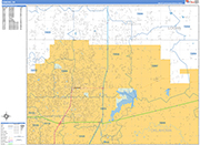 Edmond  Wall Map Basic Style