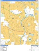 Elgin  Wall Map Basic Style