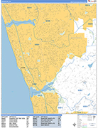 Encinitas  Wall Map Basic Style