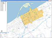 Erie  Wall Map Basic Style