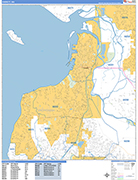 Everett Wall Map Basic Style