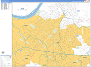 Florissant  Wall Map Basic Style