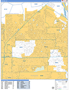 Fontana  Wall Map Basic Style