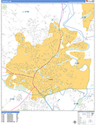 Frederick  Wall Map Basic Style