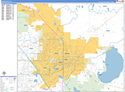 Gainesville  Wall Map Basic Style