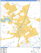 Georgetown  Wall Map Basic Style