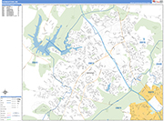 Germantown  Wall Map Basic Style