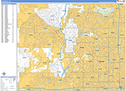 Glendale  Wall Map Basic Style