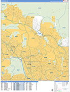 Glendale  Wall Map Basic Style