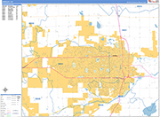 Greeley  Wall Map Basic Style