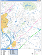Hamilton  Wall Map Basic Style