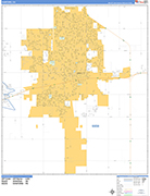 Hanford  Wall Map Basic Style