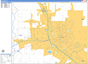 Harlingen  Wall Map Basic Style