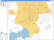 Hemet  Wall Map Basic Style