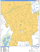 Hempstead  Wall Map Basic Style