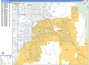 Henderson  Wall Map Basic Style