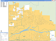 Highland  Wall Map Basic Style