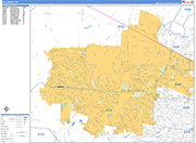 Hillsboro Wall Map Basic Style