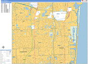 Hollywood  Wall Map Basic Style