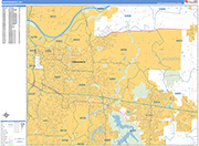 Independence  Wall Map Basic Style