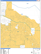 Indio  Wall Map Basic Style