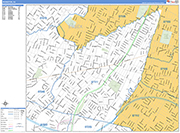 Irvington  Wall Map Basic Style