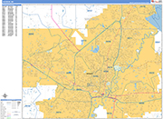 Jackson  Wall Map Basic Style