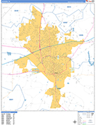 Jackson  Wall Map Basic Style