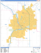 Janesville  Wall Map Basic Style