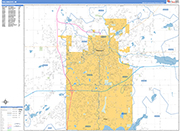 Kalamazoo  Wall Map Basic Style