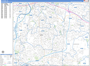 Kettering  Wall Map Basic Style