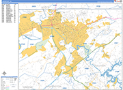 Kingsport  Wall Map Basic Style