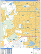 Lakewood  Wall Map Basic Style