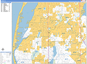 Largo  Wall Map Basic Style
