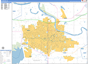 Lawrence  Wall Map Basic Style