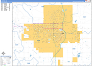 Lawton  Wall Map Basic Style