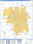 Lincoln  Wall Map Basic Style