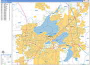 Madison  Wall Map Basic Style